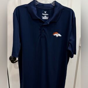 Fanatics Men's Denver Broncos polo in navy. Size L